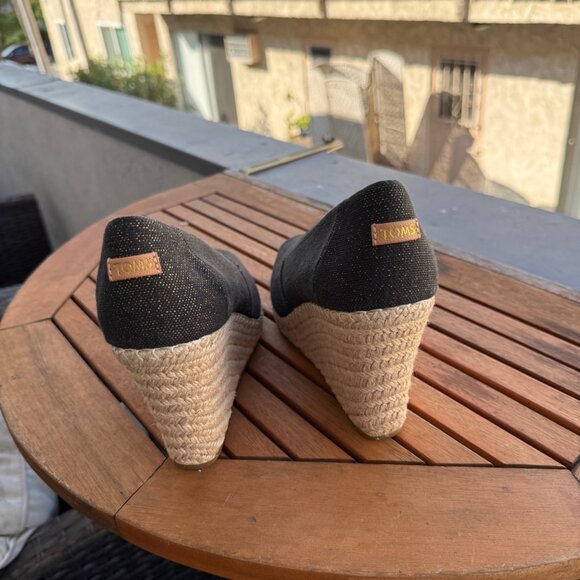 Toms Womens Peep Toe Wedge Heels Espadrille Style Size 10 W NWOB - Picture 5 of 8